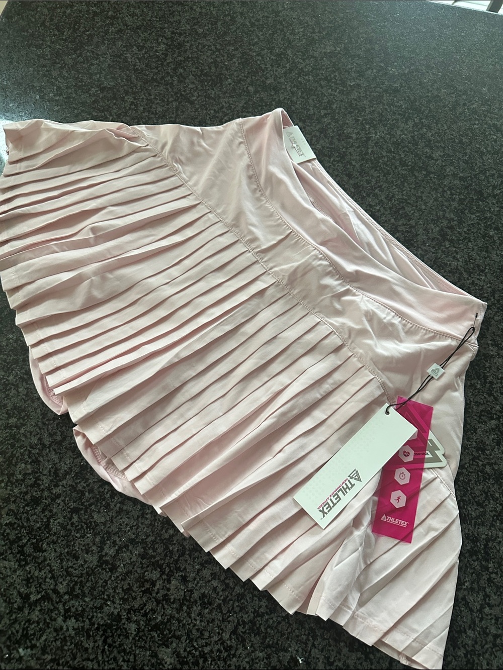 Pleated Mini  Light Pink Tennis Skort